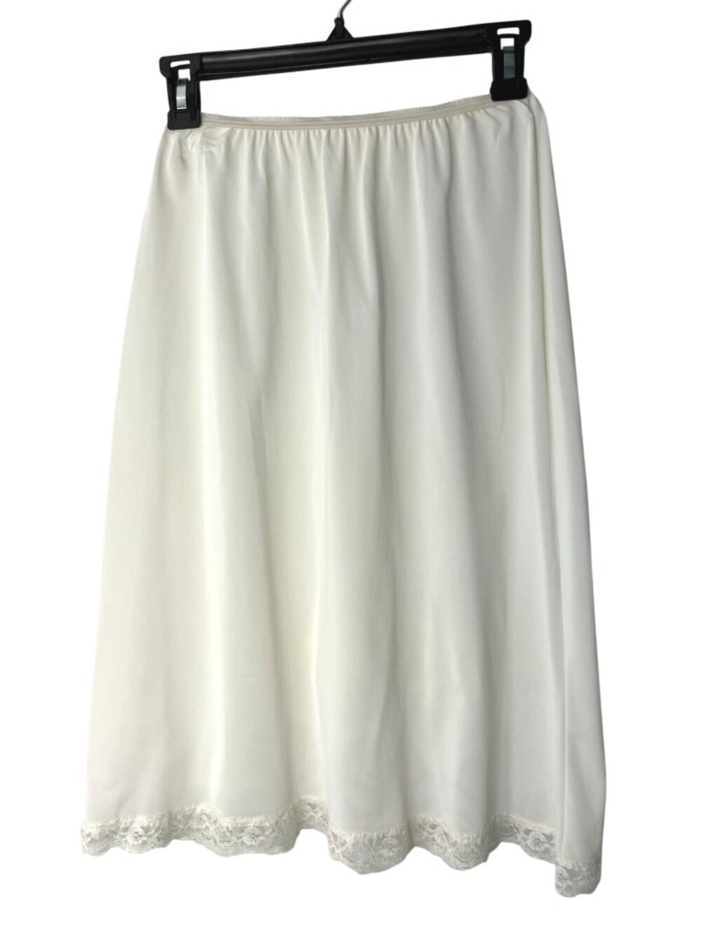 Vintage Lorraine Perfect Fit Skirt Half Slip Womens L Cream Lace Used - Picture 2 of 12